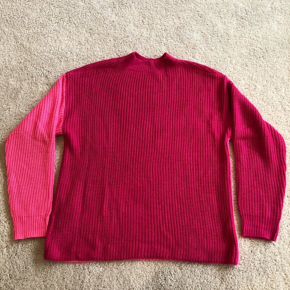 NWOT Shein ColorBlock Long-Sleeve Oversize Knit Sweater Top - Picture 5 of 9